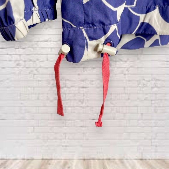 Boden Pullover Half Zip Windbreaker Jacket Purple Polka Dot Size 12 - Picture 10 of 13